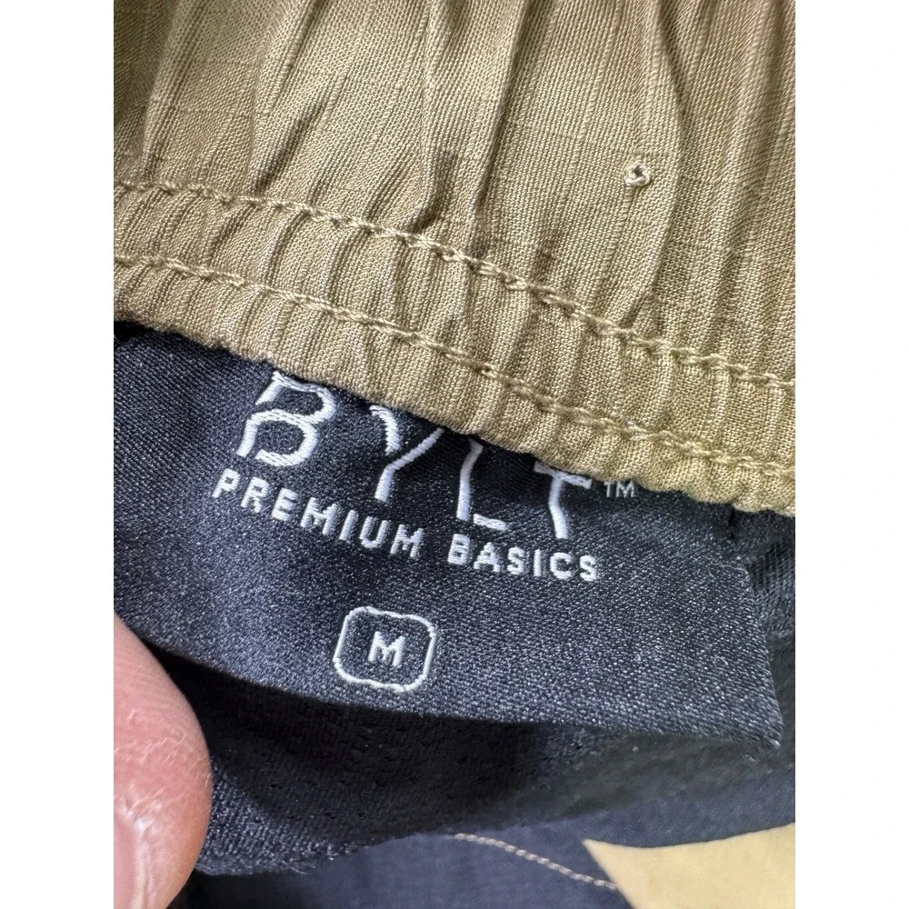 Bylt Pants Men's Medium Brown Ripstop Premium Basics Drawstring Jogger Stretch